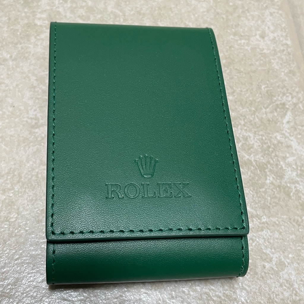 Rolex Watch Case Green Leather
